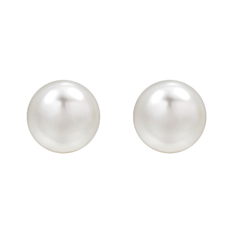 925 Silver Pearl Earrings with Steamed Bread Design