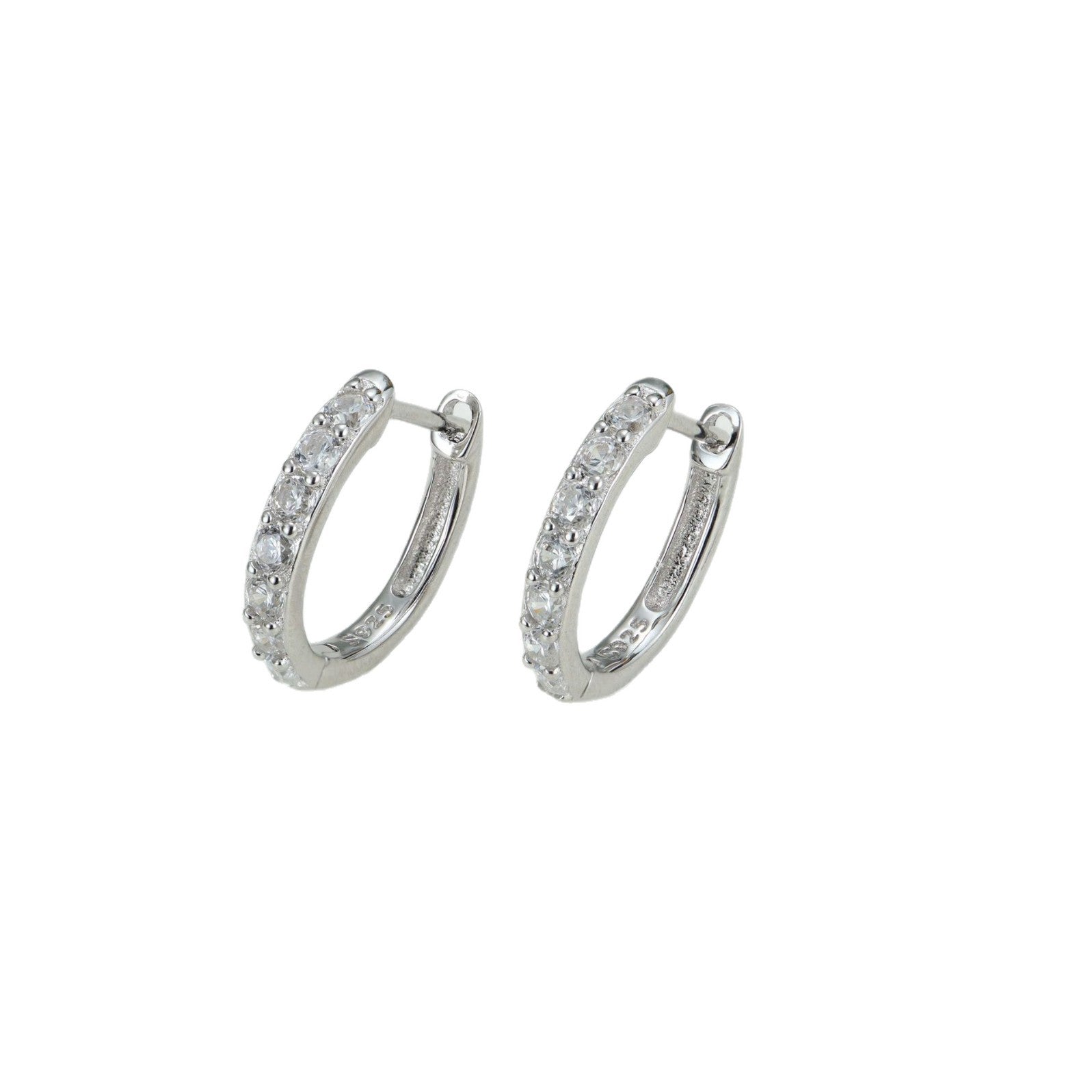 925 Silver U-Shaped Hoop Earrings