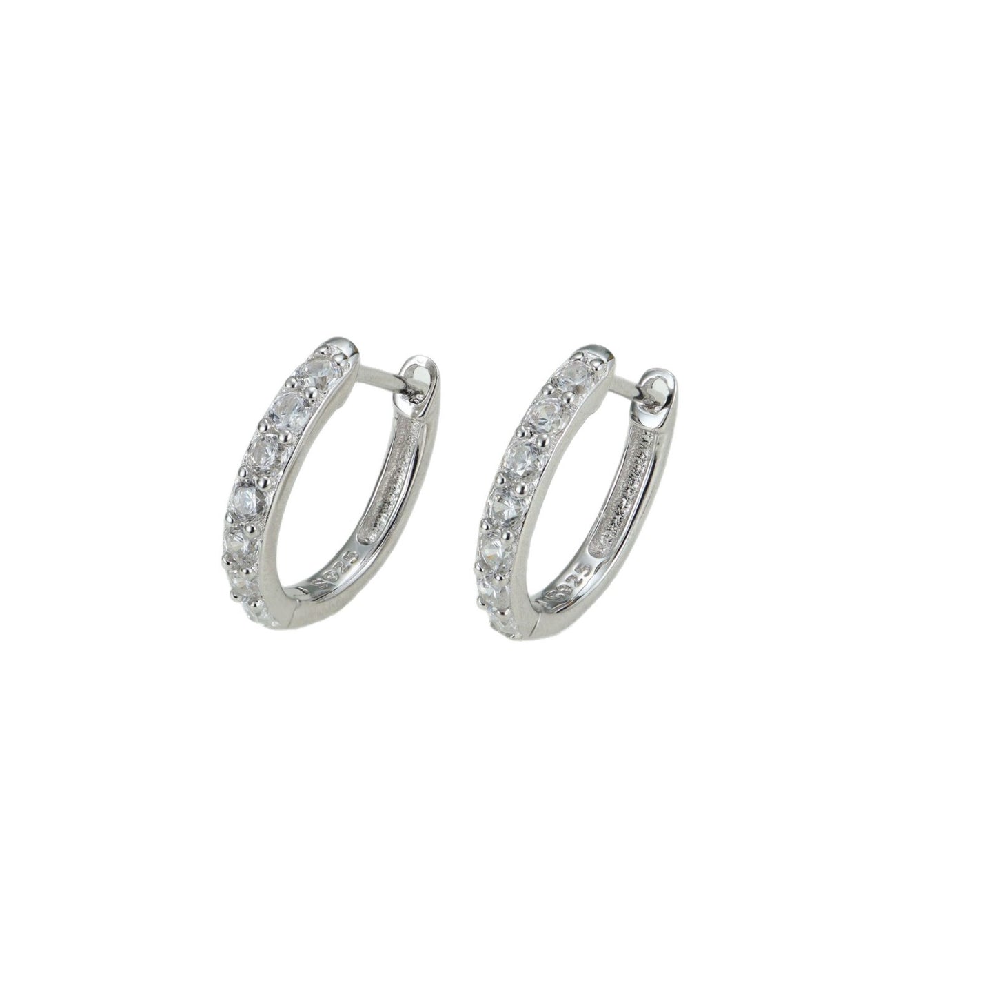 925 Silver U-Shaped Hoop Earrings