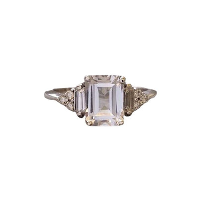 925 Sterling Silver Diamond Ring Romantic Women Engagement Wedding Festival Ring