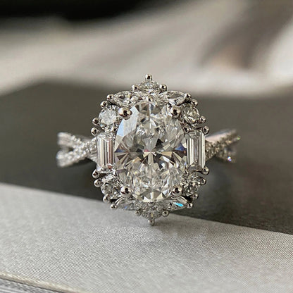 925 sterling silver morganite ring