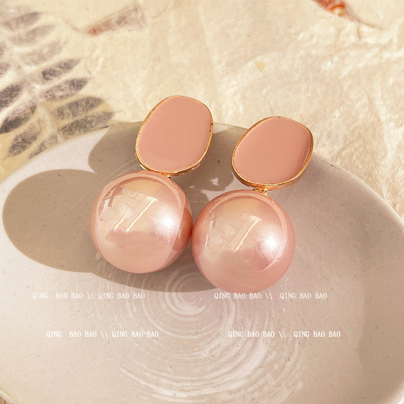 925 Sterling Silver Needle Pearl Earrings