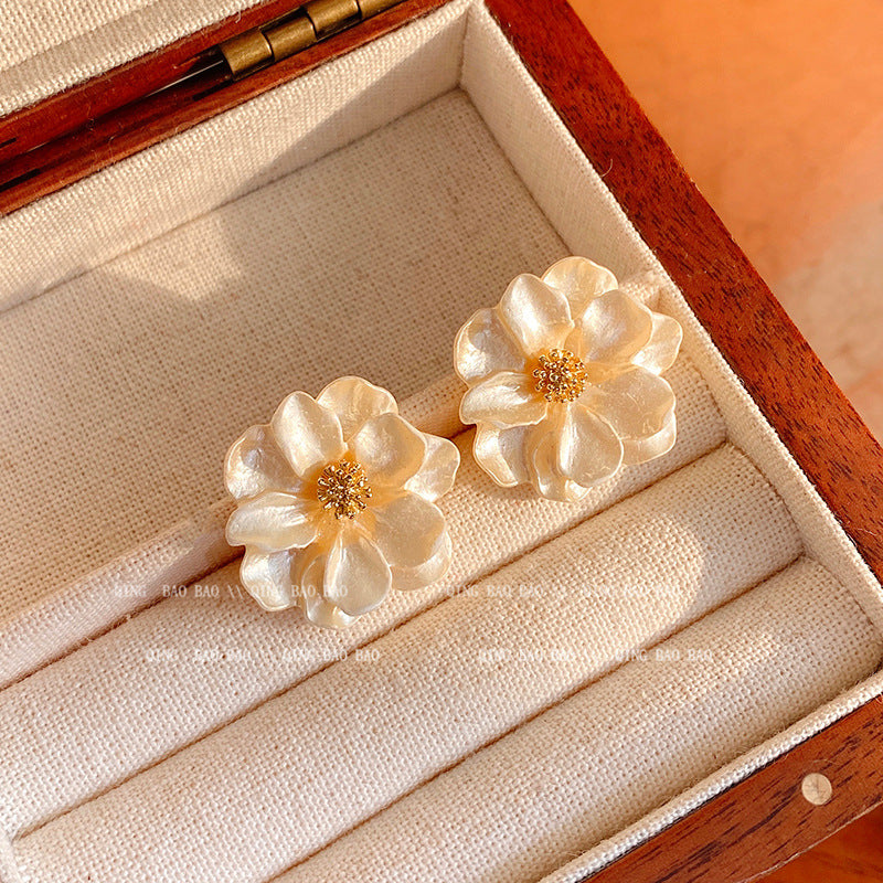 925 Sterling Silver Needle Pearl Earrings