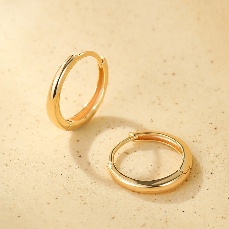 925 Sterling Silver Smooth Hoop Earrings