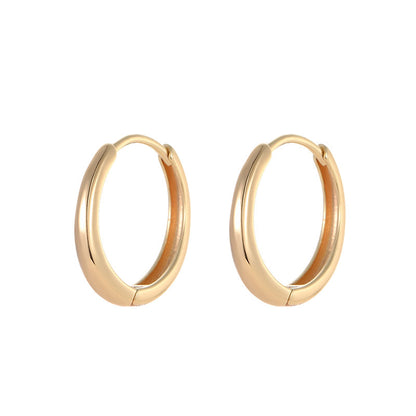 925 Sterling Silver Smooth Hoop Earrings