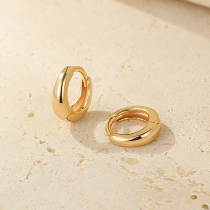 925 Sterling Silver Smooth Hoop Earrings