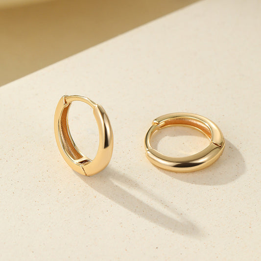 925 Sterling Silver Smooth Hoop Earrings