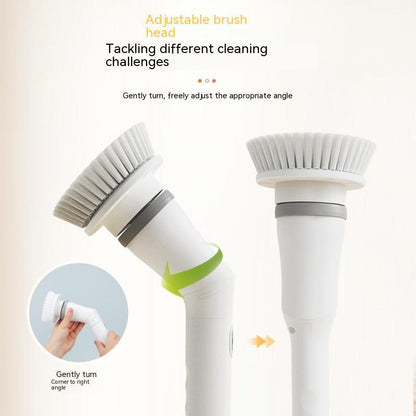 Electric Scrubber Cleaning Brush Telescopic Long Handle Tool