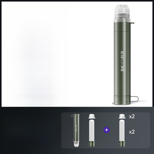 Portable Outdoor Water Purifier with Direct Drink Filter