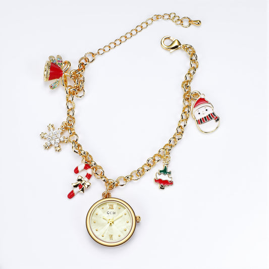 Christmas Bracelet Quartz Watch for Women Stylish Gift