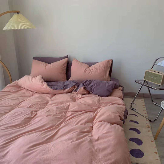Fashionable Simple Hit Pigment Color Bed Sheet for Bedroom
