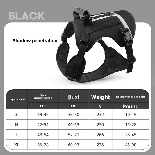 Tactical Reflective Dog Harness for Dogs Daily Walking Fit