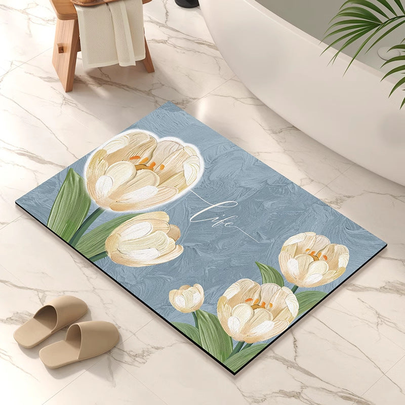 Diatomaceous Earth Bath Mat for Quick-Dry Bathroom Comfort