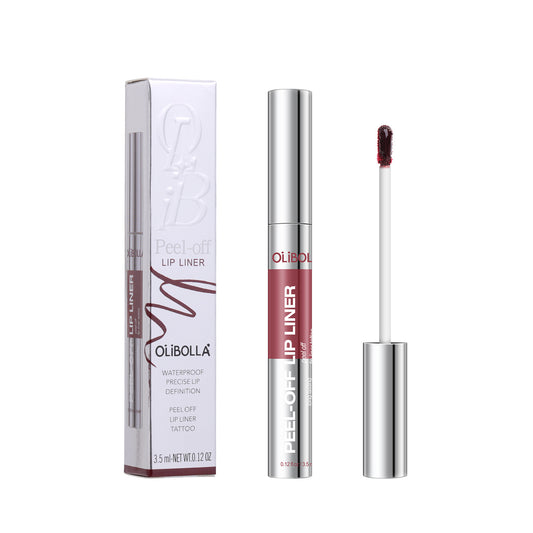 Peel-Off Matte Lip Gloss and Liner Set for Long-Lasting Color