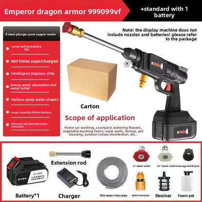 Cordless High-Pressure Washer for Car Cleaning Outdoor Uses