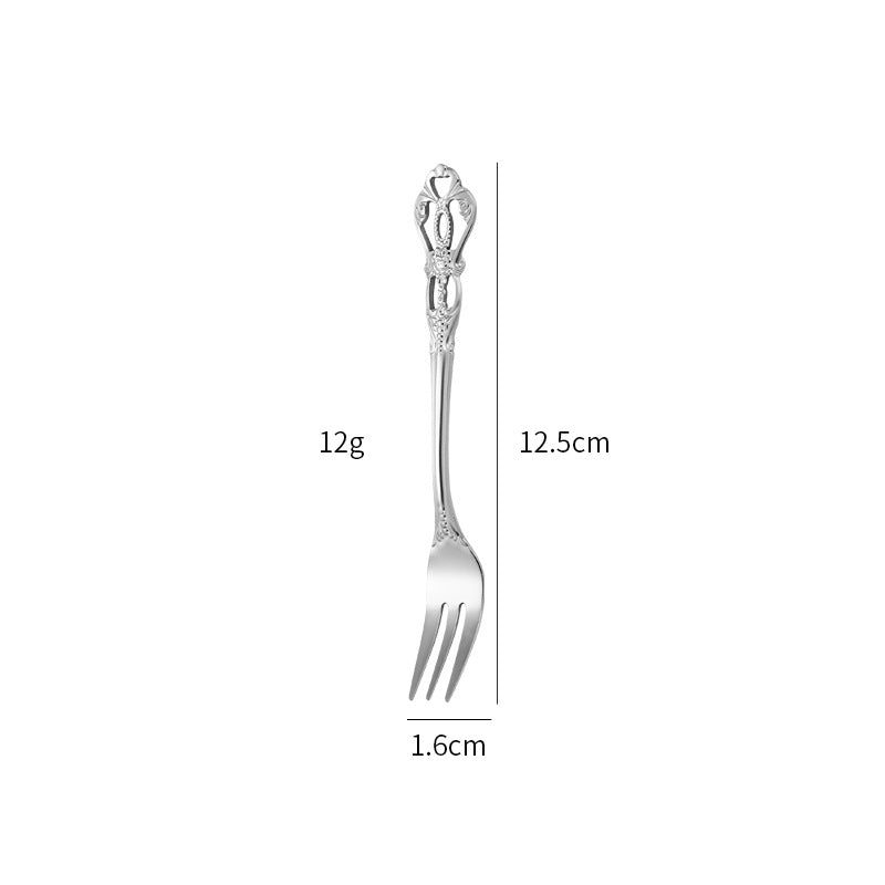 Gold Plated Stainless Steel Spoon Western Dinnerware Set