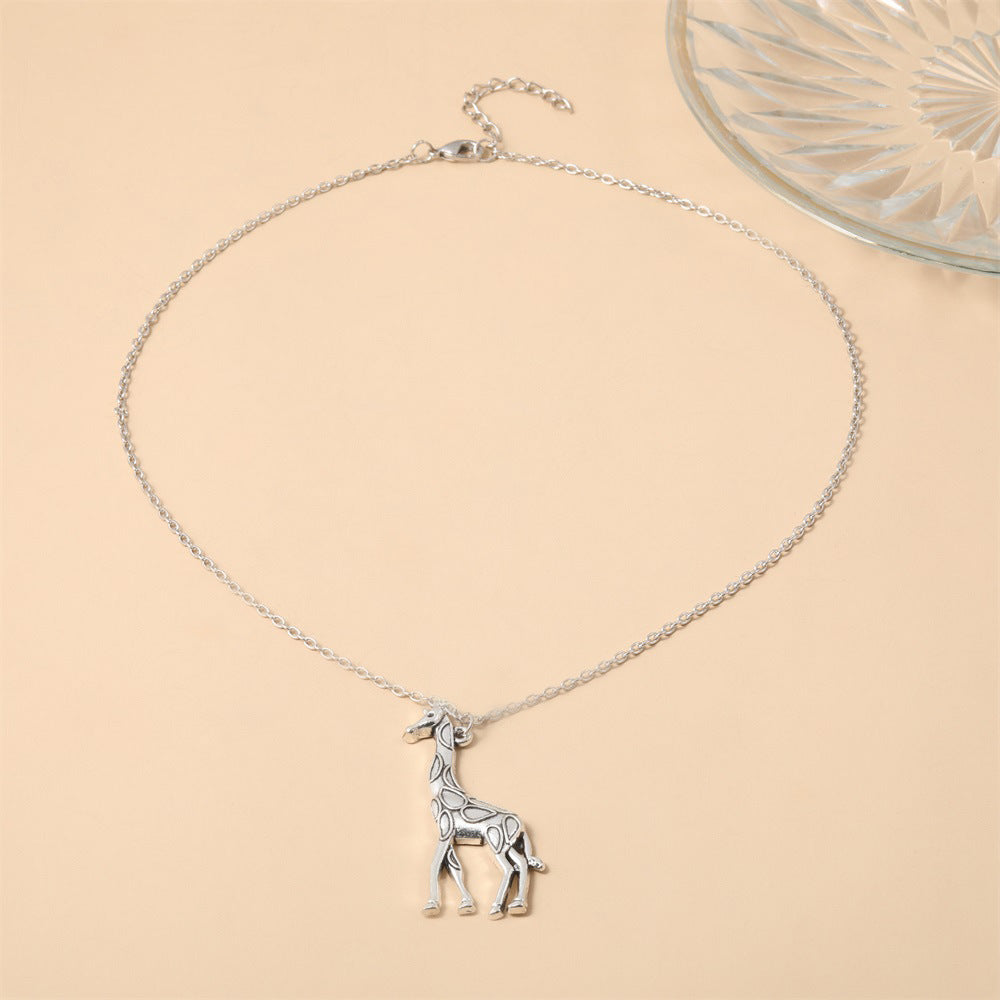 Buy European American Style Giraffe Pendant Alloy Necklace Gift