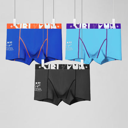 Trendy Men's Pure Cotton Briefs, Breathable and Sporty Fit