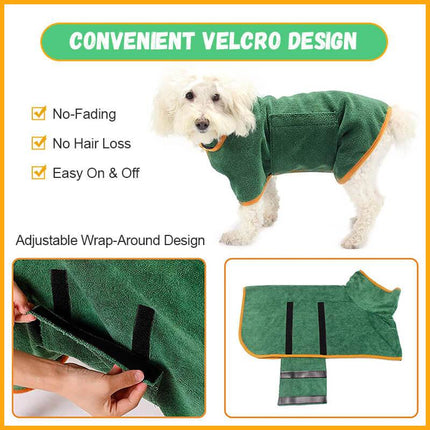 Buy Waist-Wrapped Microfiber Pet Bathrobe Super Absorbent Towel