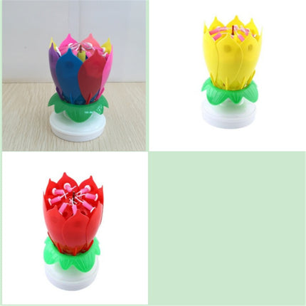 Buy First Musical Lotus Candle Colorful Birthday Cake Decor