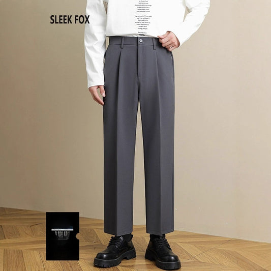 Buy Men’s Casual Draped Straight Suit Pants Online
