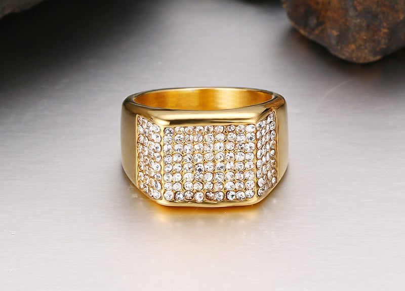 Buy Men’s Titanium Steel Diamond Ring Online Today