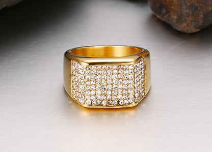 Buy Men’s Titanium Steel Diamond Ring Online Today