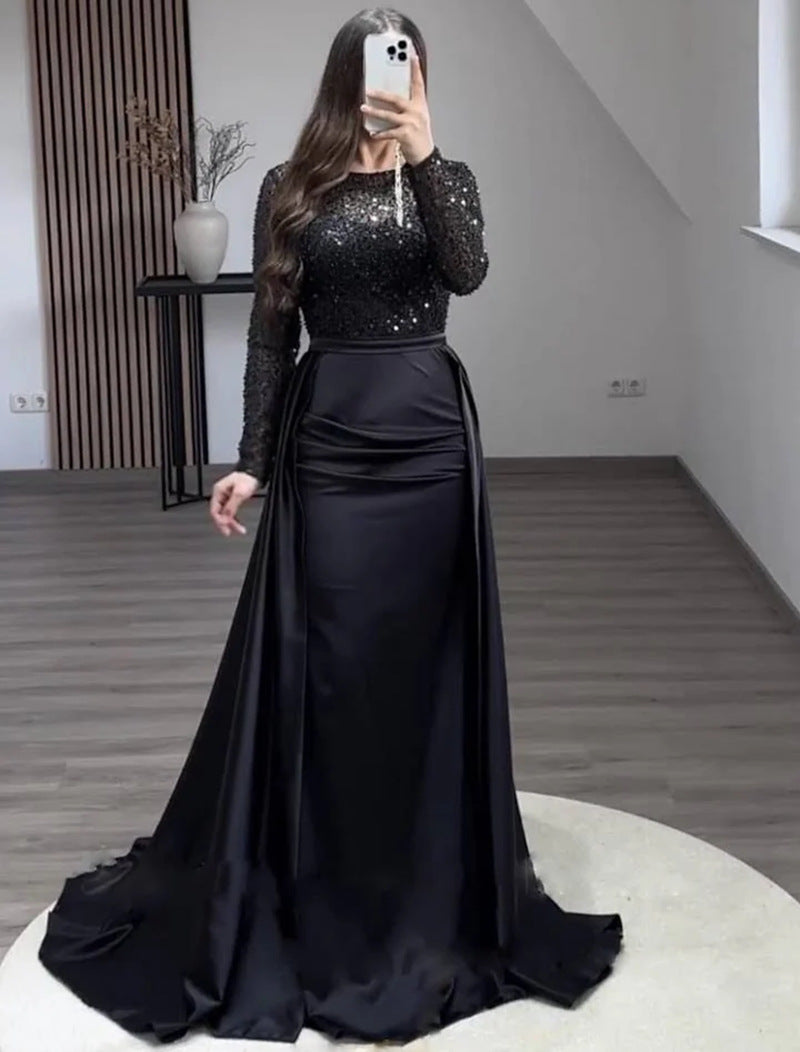 The Dazzling Sequin Queen Sequin Evening Gown Party Wear