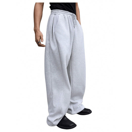 Buy Men’s Drawstring Waist Wide-Leg Loose Pants for Comfort