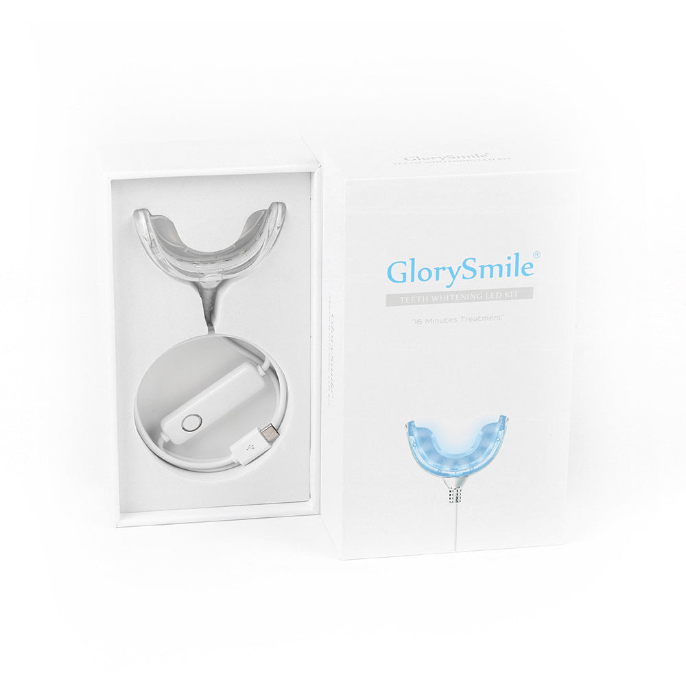 Portable Teeth Whitening Kit With LED Light and Gel Care Use