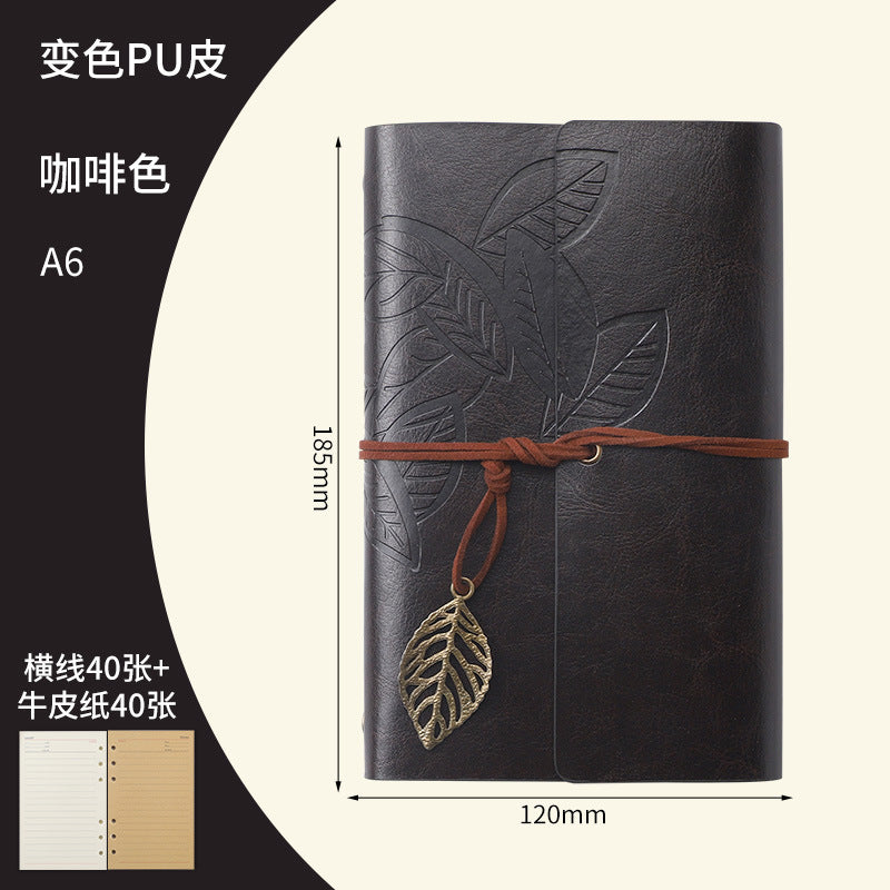 Creative Vintage Leaves Travel Diary Notebook Stationery