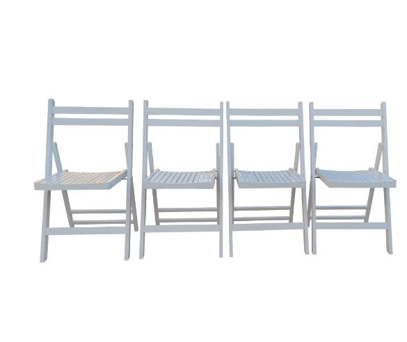 Slatted Wood Folding Chairs – Durable Furniture for Events