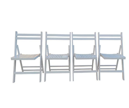 Slatted Wood Folding Chairs – Durable Furniture for Events