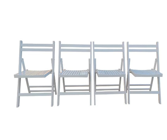 Slatted Wood Folding Chairs – Durable Furniture for Events