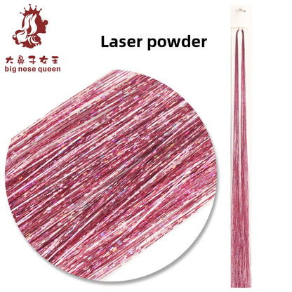 95cm Colorful Laser Hair Patch for Braiding and Styling