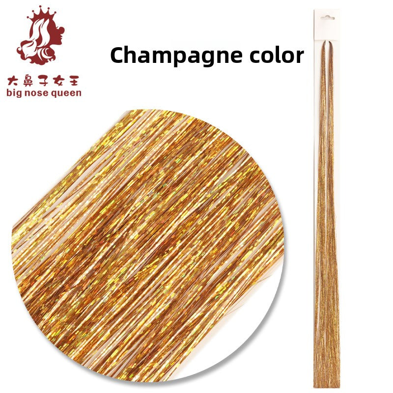95cm Colorful Laser Hair Patch for Braiding and Styling