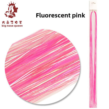 95cm Colorful Laser Hair Patch for Braiding and Styling