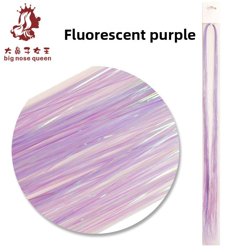 95cm Colorful Laser Hair Patch for Braiding and Styling