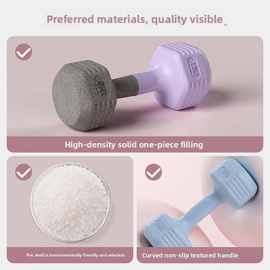 PVC Dumbbell Set for Home Fitness Workout Strength Training