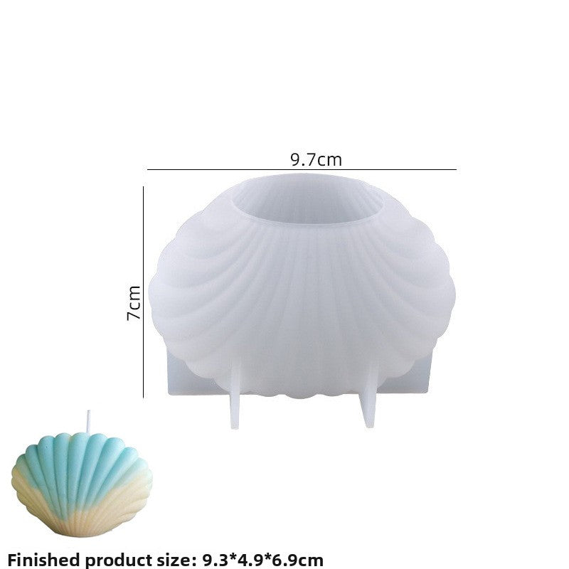 Shell Silicone Mold for DIY Candles and Coastal Craft Decor
