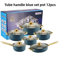 12pcs Gold Blue Non-Stick A