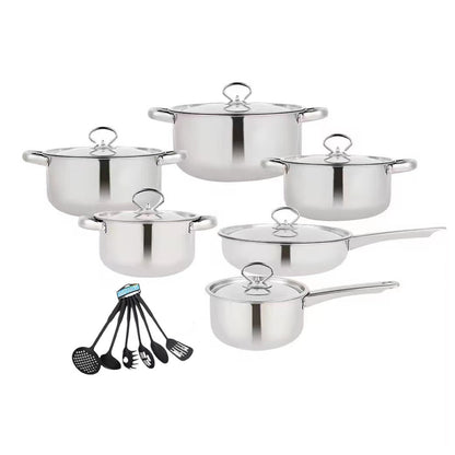 Stainless Steel Cookware Kitchen Pots & Pans Set Durable