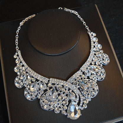 Buy Wedding Accessories Bridal Headdress Crown Necklace Earrings