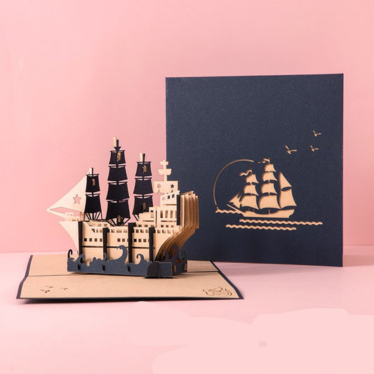 Buy 3D Laser Cut Handmade Sakura Kissing Lover Greeting Card