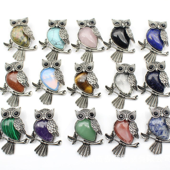 Buy DIY Alloy Owl Brooch with Crystals Stylish Pin Online