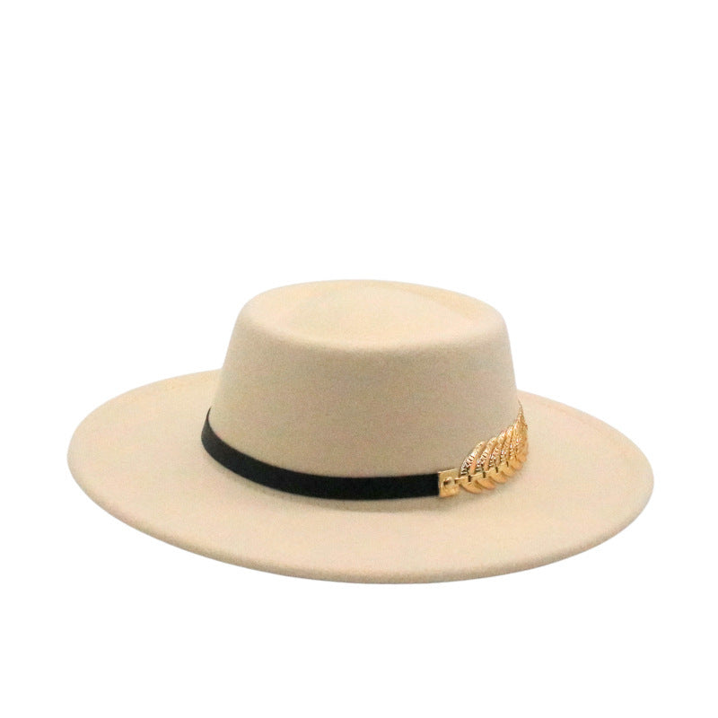 Retro AutumnWinter Wide-Brimmed Wool Jazz Hat for Winter