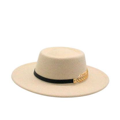 Retro AutumnWinter Wide-Brimmed Wool Jazz Hat for Winter