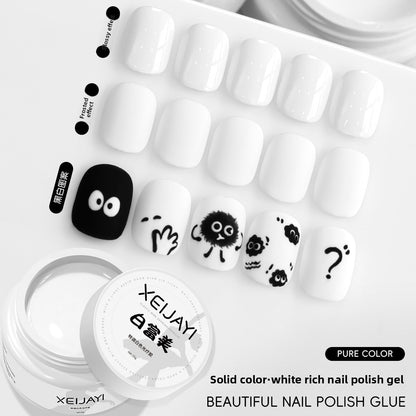 Pure Black and White Nail Polish for Elegant Nail Styling