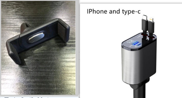Metal Car Charger 100W Fast USB & TYPE-C Adapter for Your Car