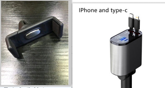 Metal Car Charger 100W Fast USB & TYPE-C Adapter for Your Car